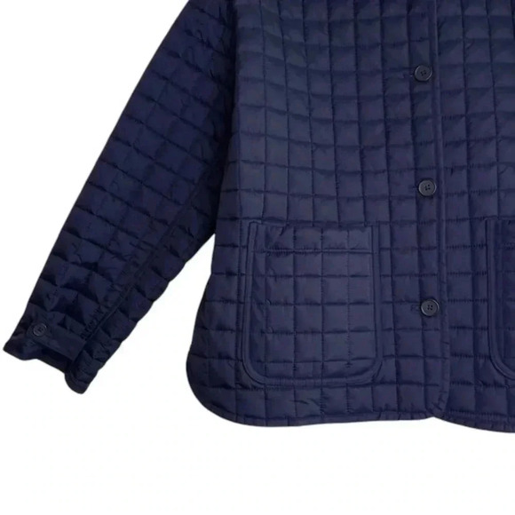 Hudson North Square Quilt Polyfill Navy  Oversized Jacket Size Small - Picture 10 of 10
